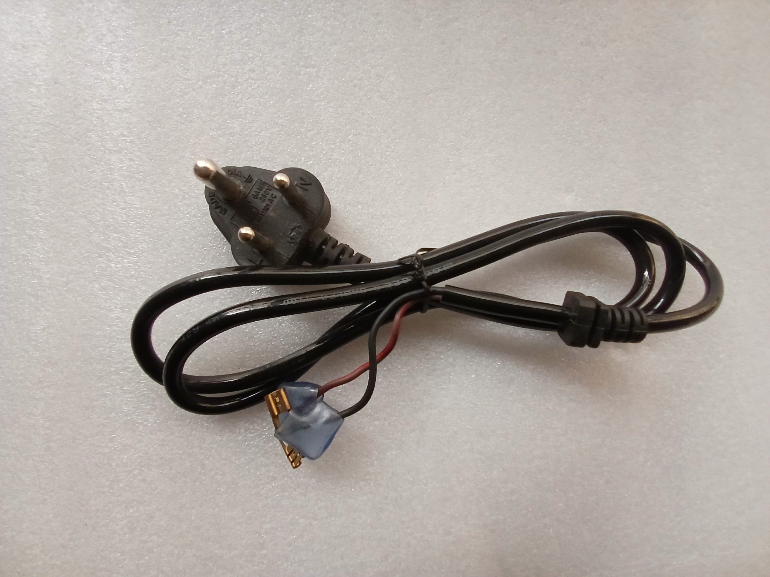 POWER CORD COPPER 1.2 METER(CCA) ISI MARK (IS 1293)