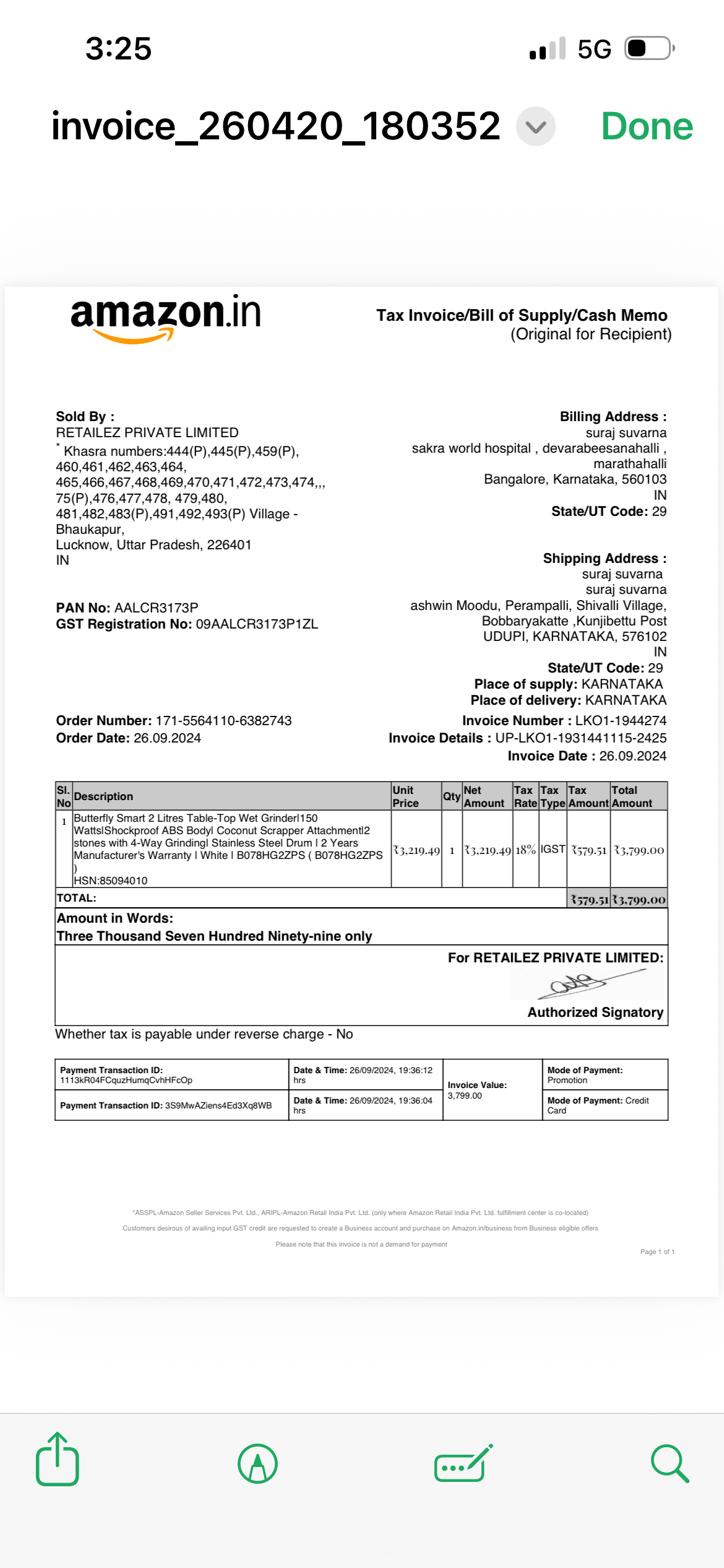 Bill Image